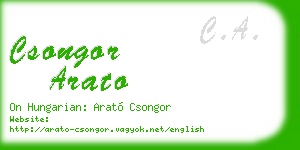 csongor arato business card